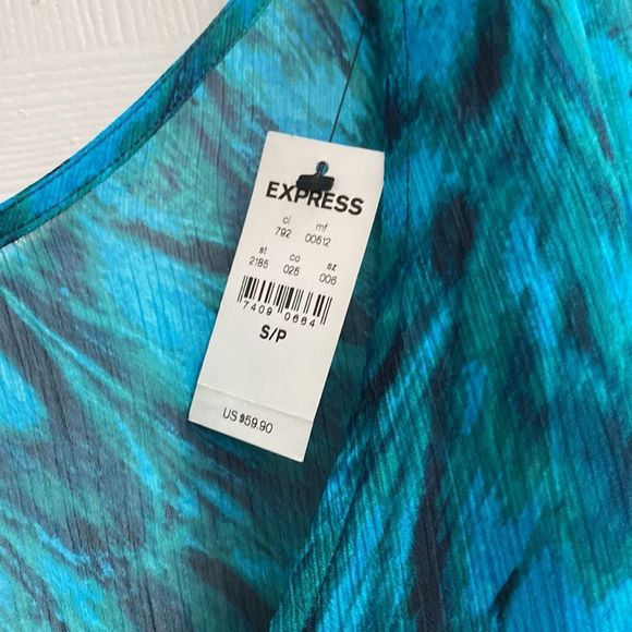 Express Watercolor print dress. - Picture 2 of 3